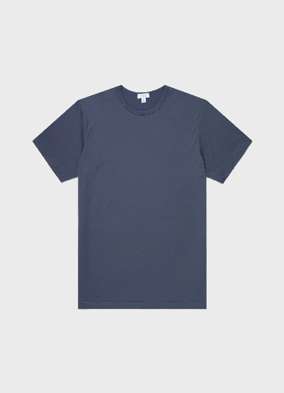 Everyday Comfort Basic Hoodies Men's Classic T-shirt in Slate Blue