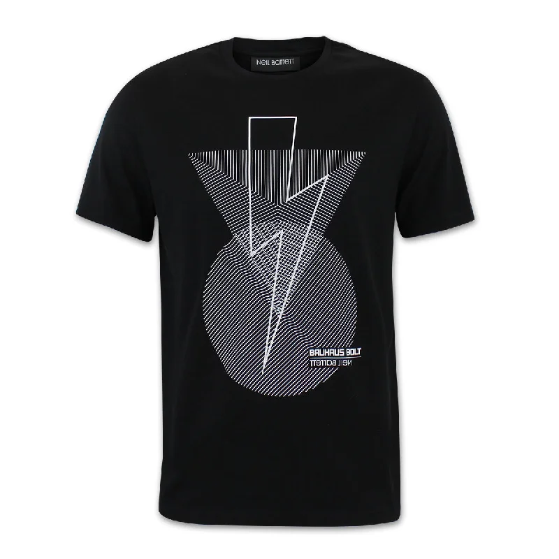 Sporty Wardrobe Cozy Sweaters Neil Barrett - Bauhaus Bolt T-Shirt in Black