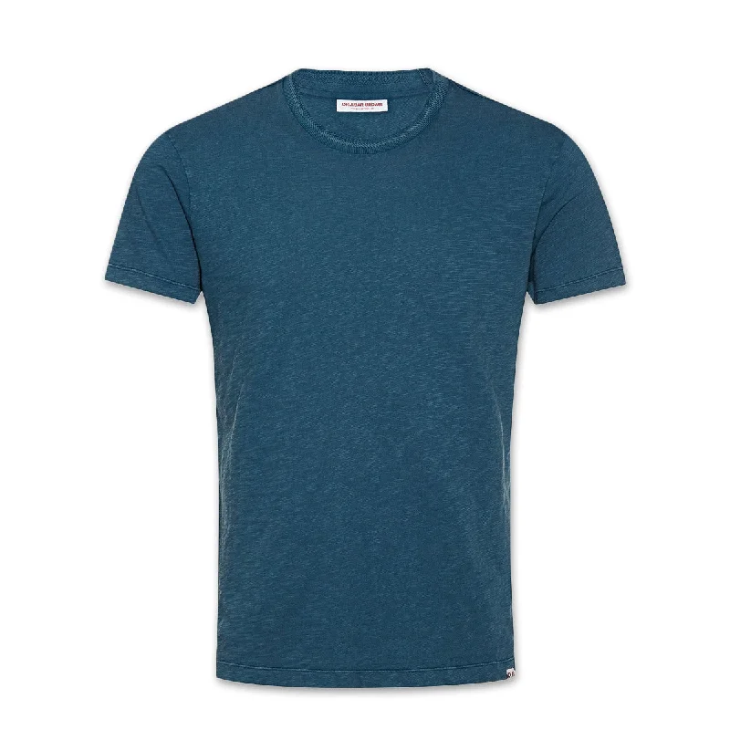 Outdoor Clothing Relaxed Footwear Orlebar Brown - Sammy GD Garment Dyed T-Shirt in Blue Slate Outdoor Clothing Relaxed Footwear Orlebar Brown - Sammy GD Garment Dyed T-Shirt in Blue Slate