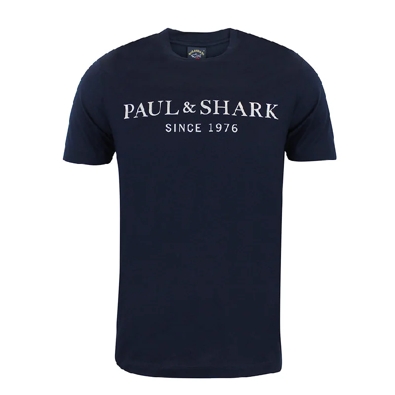 Paul & Shark - Reflective Logo T-Shirt in Navy