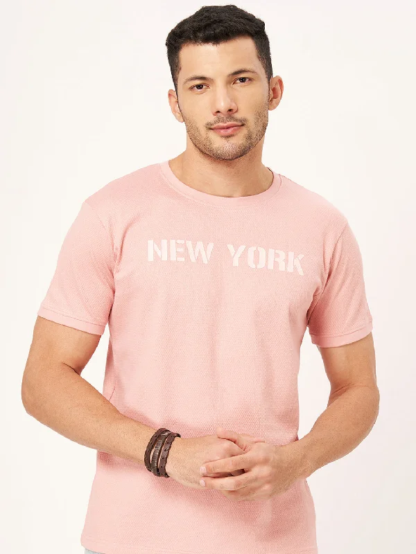 Functional Layers Fashion Sweaters Printed Round Neck Half Sleeve T-shirt