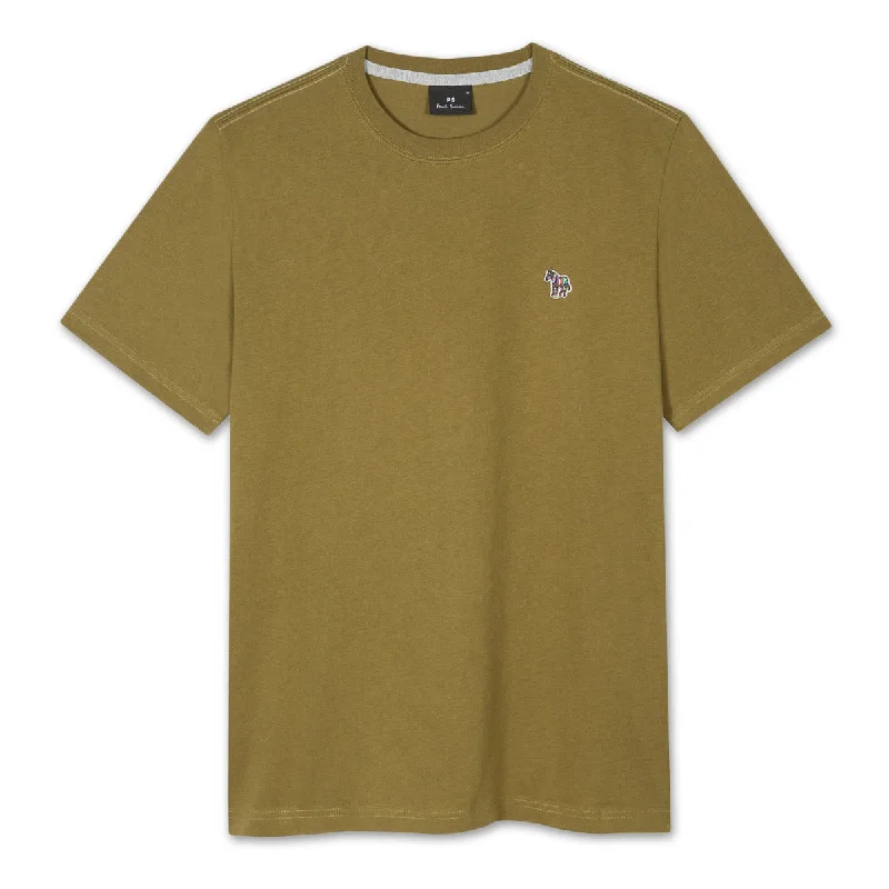 Versatile Knitwear Stylish Footwear PS Paul Smith - Reg Fit Zebra T-Shirt in Olive