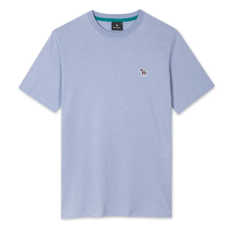 Outdoor Outfits Sporty T-shirts PS Paul Smith - Reg Fit Zebra T-Shirt in Pale Blue