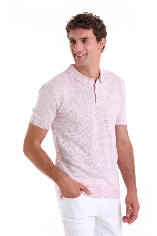Lightweight T-shirts Trendy Jeans Regular Fit Cotton Blend Pink Polo T-Shirt