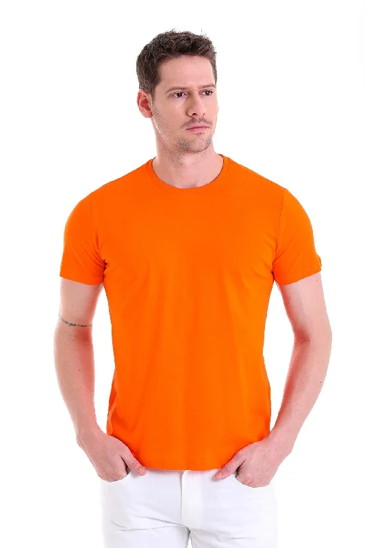 Everyday Denim Cozy Pants Regular Fit Orange X Basic Cotton Crew Neck T-Shirt