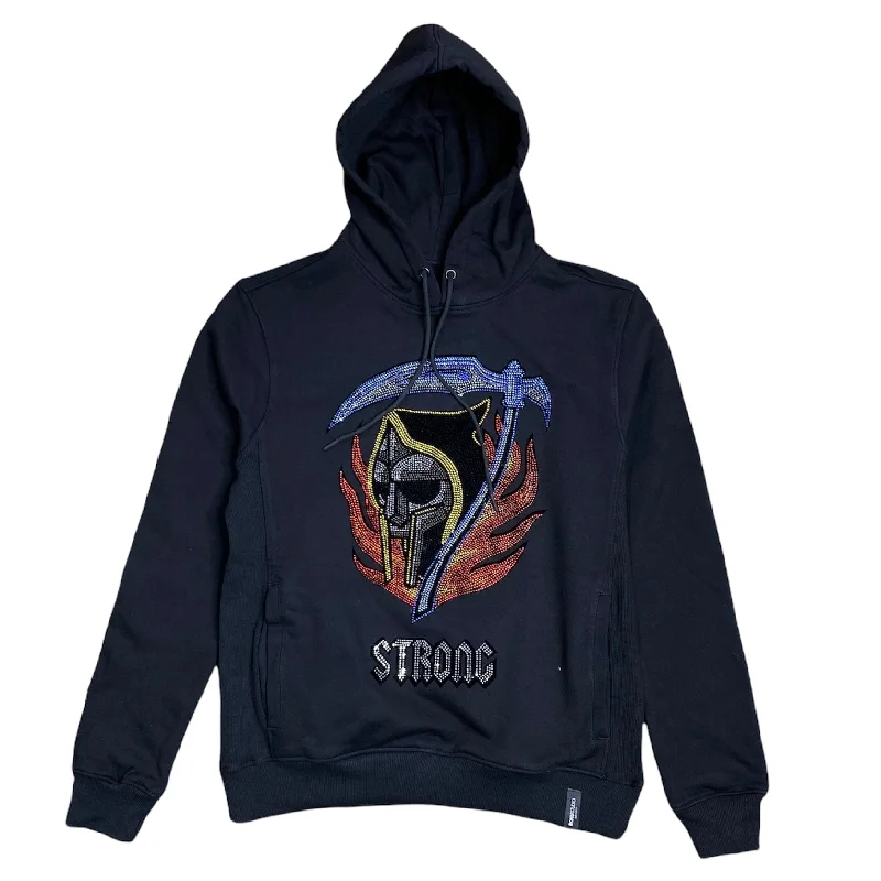 Weekend Wear Cozy Hoodies Roku Studio Rhinestone Strong Reaper Hoodie (Black) RK5480601-BLK Weekend Wear Cozy Hoodies Roku Studio Rhinestone Strong Reaper Hoodie (Black) RK5480601-BLK