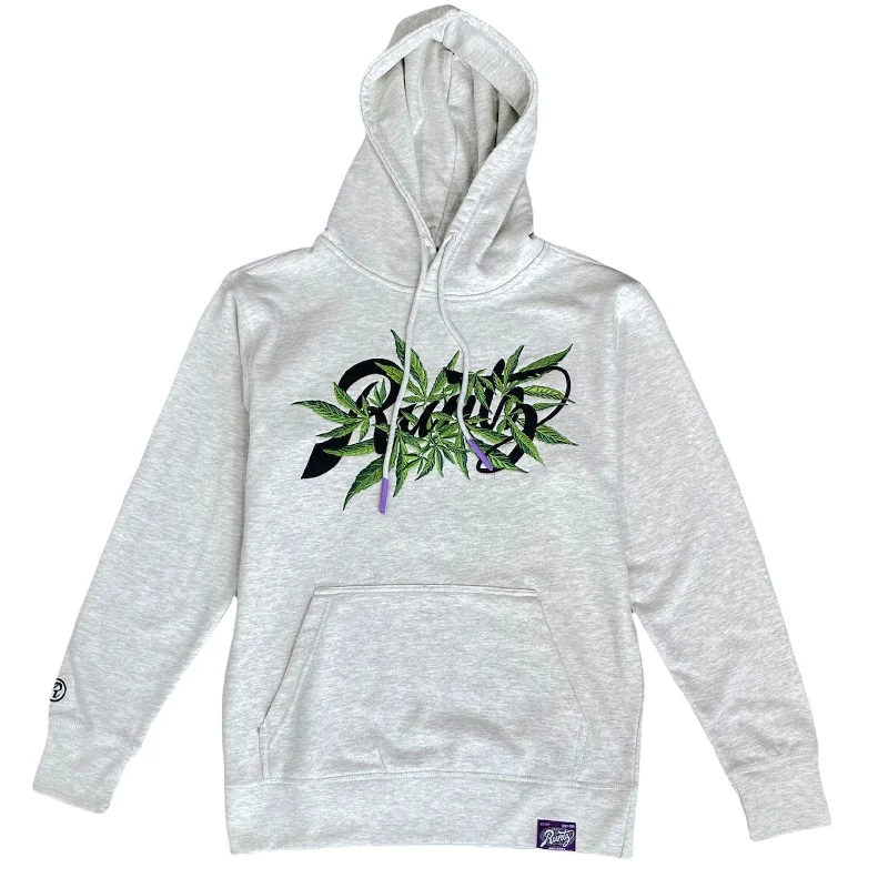 Relaxed Denim Trendy Pants Runtz Botanical Hoodie (Heather Oatmeal) 321-33674