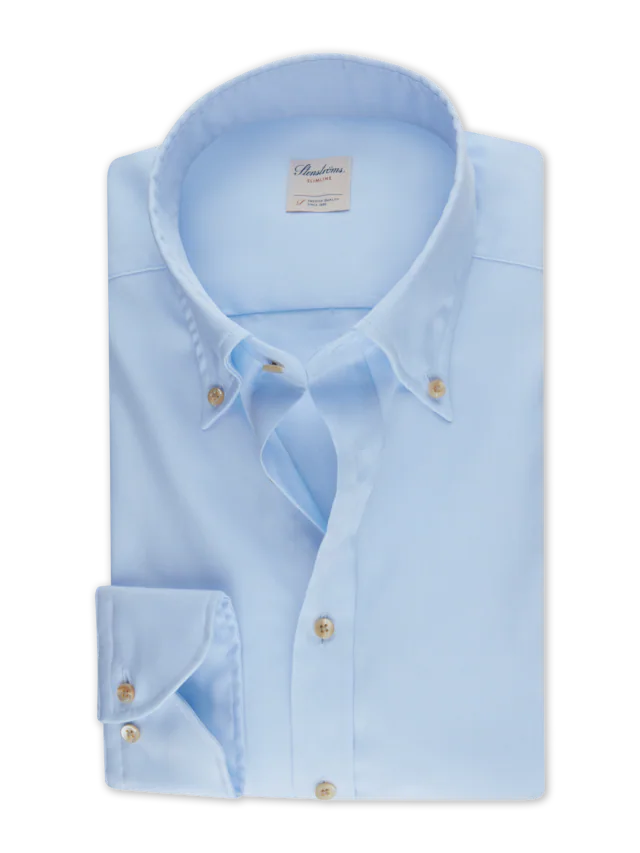 ID24338-Stenstroms Sky Blue Oxford Shirt