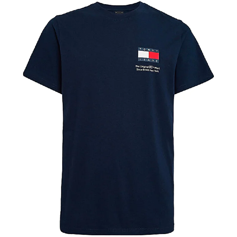 Tommy Jeans Slim Essential Flag T-Shirt - Dark Night Navy