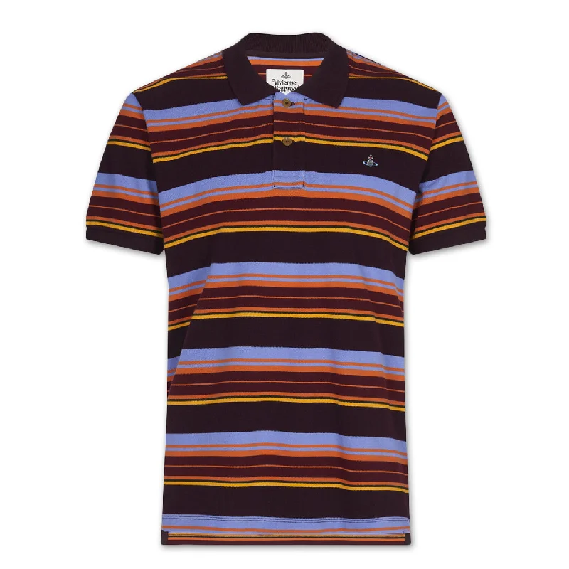 Vivienne Westwood - Striped Polo in Winetasting Orange