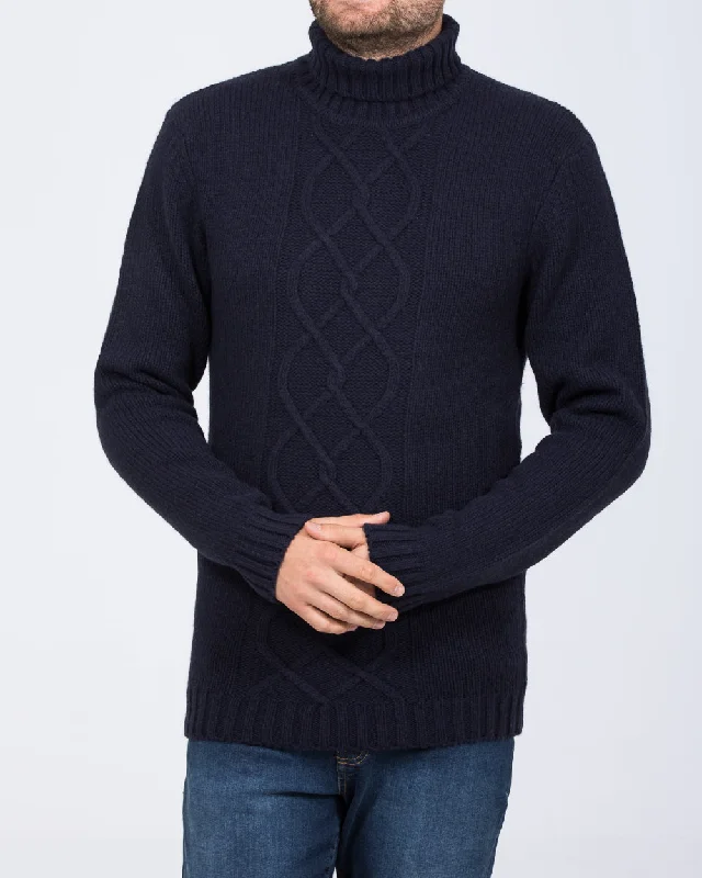 Everyday Denim Cool Outerwear 2t Lambswool Tall Turtle Neck Jumper (navy)