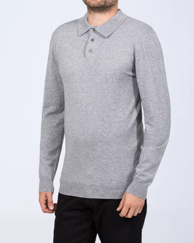 Smart Outfits Trendy Hoodies 2t Luke Tall Merino Blend Polo Neck Jumper (grey)