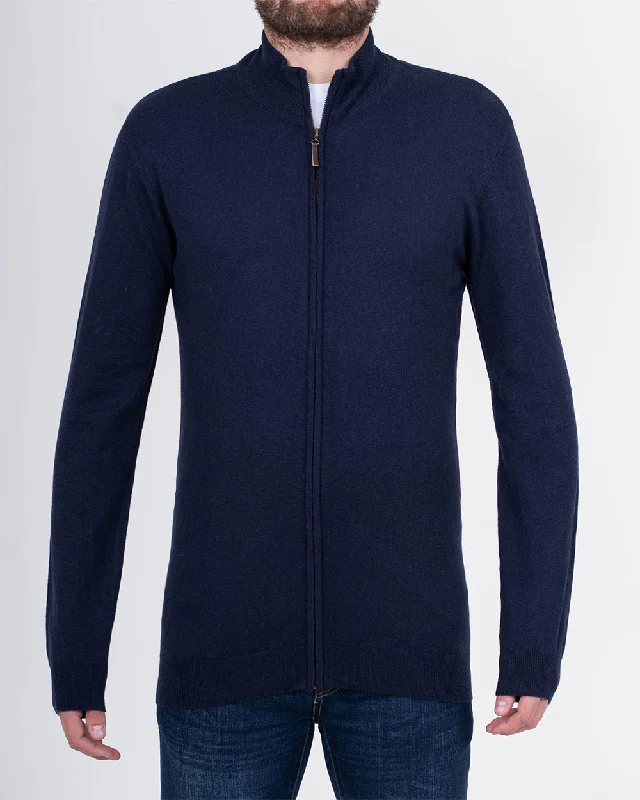 Easy Pants Smart Denim 2t Tall Merino Full Zip Jumper (navy)