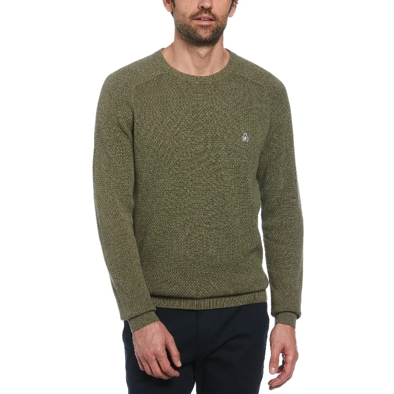 Comfortable Wearables Trendy Shirts Bubble Stitch Sweater