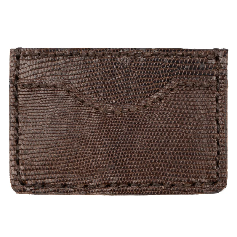 Comfy Suits Comfortable Shirts Card Case - Brown Lizard