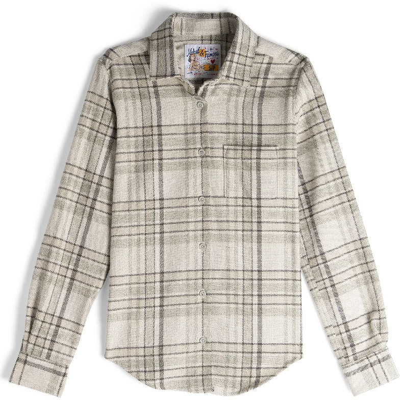 Comfy Hoodies Cozy Hoodies Country Shirt - Heavy Vintage Flannel - Pale Grey