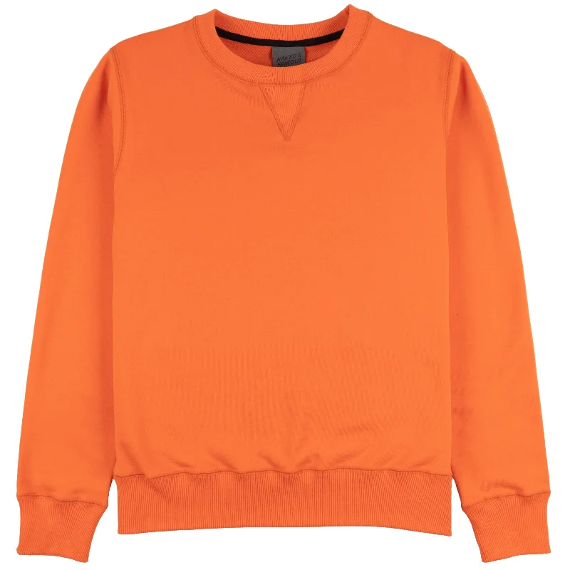 Stylish Tops Fashion Layers Crewneck - Orange Terry