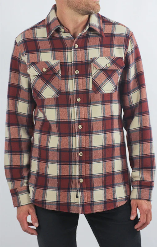 Practical Looks Street Style Pants Franklin Stretch Poly Flannel Overshirt