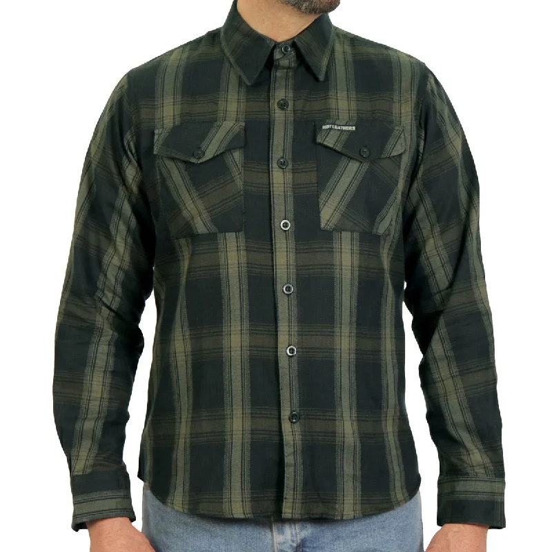 Everyday Apparel Urban Pants Hot Leathers FLM2018 Men's Black and Green Long Sleeve Flannel Shirt Everyday Apparel Urban Pants Hot Leathers FLM2018 Men's Black and Green Long Sleeve Flannel Shirt