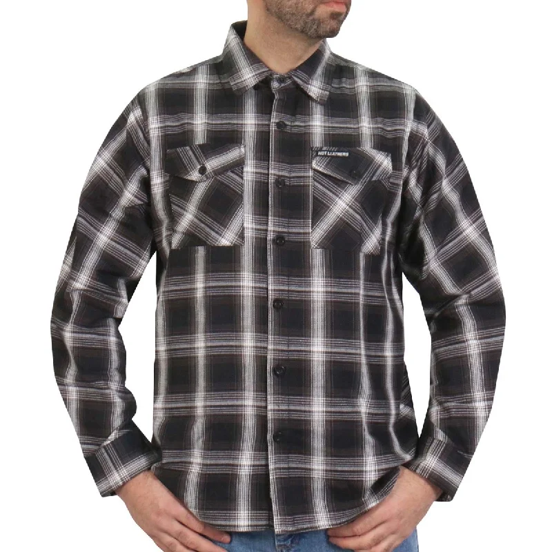 Outdoor Outfits Casual Looks Hot Leathers FLM2023 Men's White and Black Flannel Long Sleeve Shirt Outdoor Outfits Casual Looks Hot Leathers FLM2023 Men's White and Black Flannel Long Sleeve Shirt