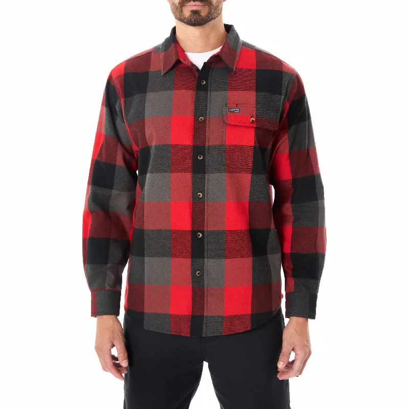 Everyday Apparel Trendy Layers LONG SLEEVE BUFFALO FLANNEL SHIRT