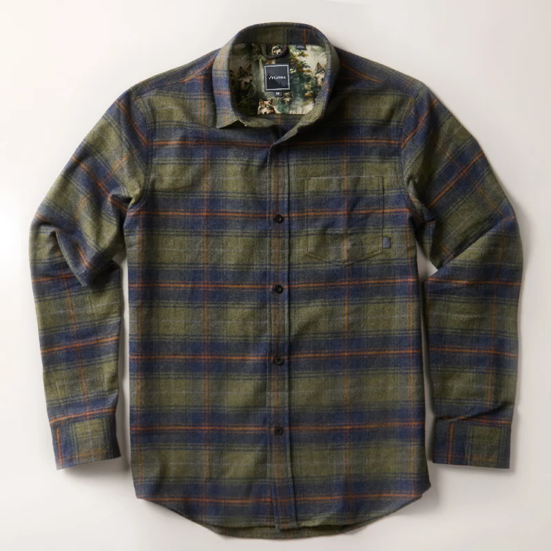 Casual Layers Winter Fashion Men's Every Day Flannel Shirt- Everett Green Heather