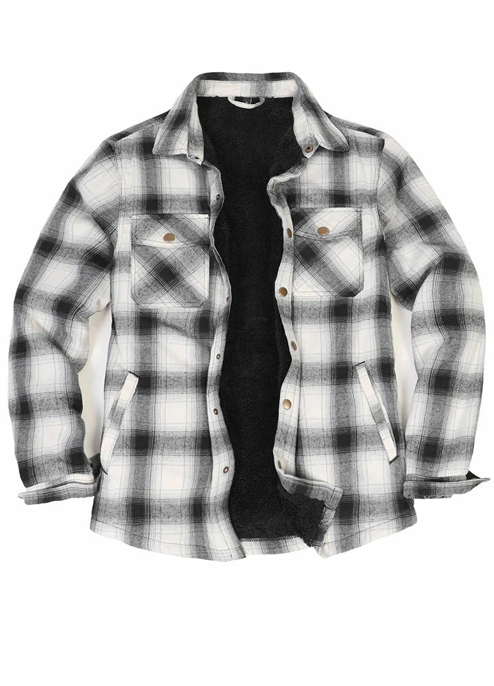 Smart Tops Trendy Basics Men's Matching Family Snap Front Black White Shacket
