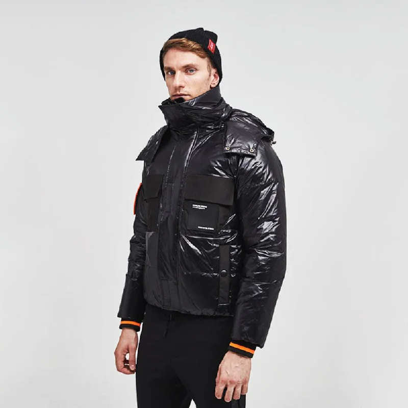 Laid-Back Wear Active Tops Men's Teachwear Down Jacket Black