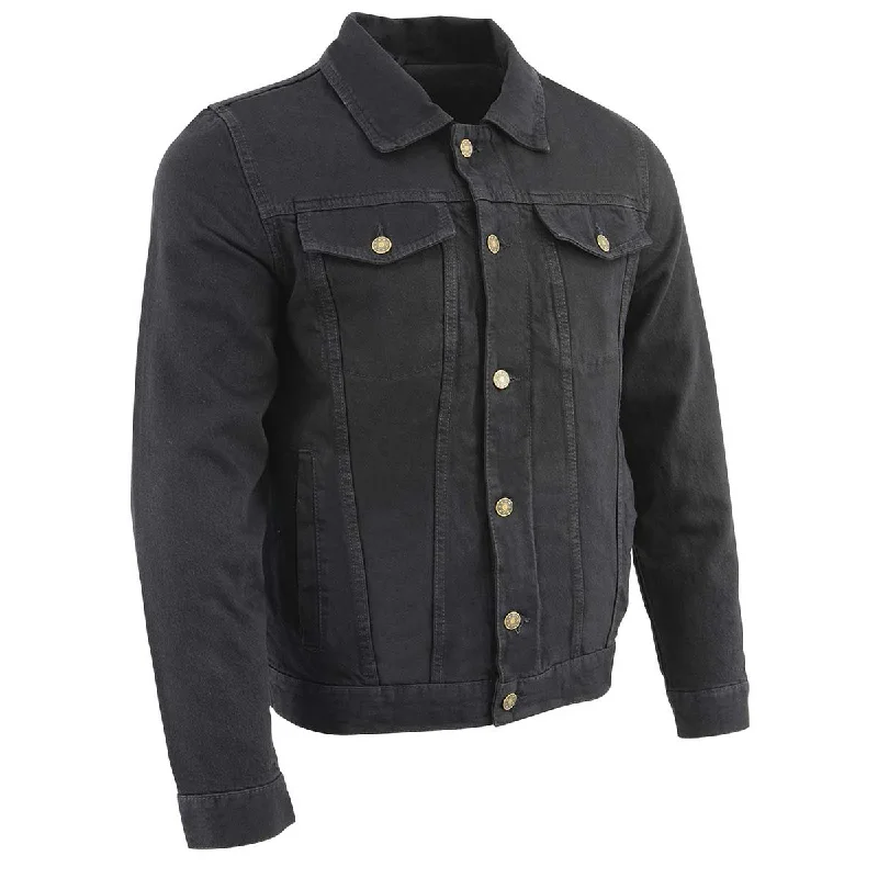 Milwaukee Leather MDM1015 Men's Black Classic Denim Jean Jacket