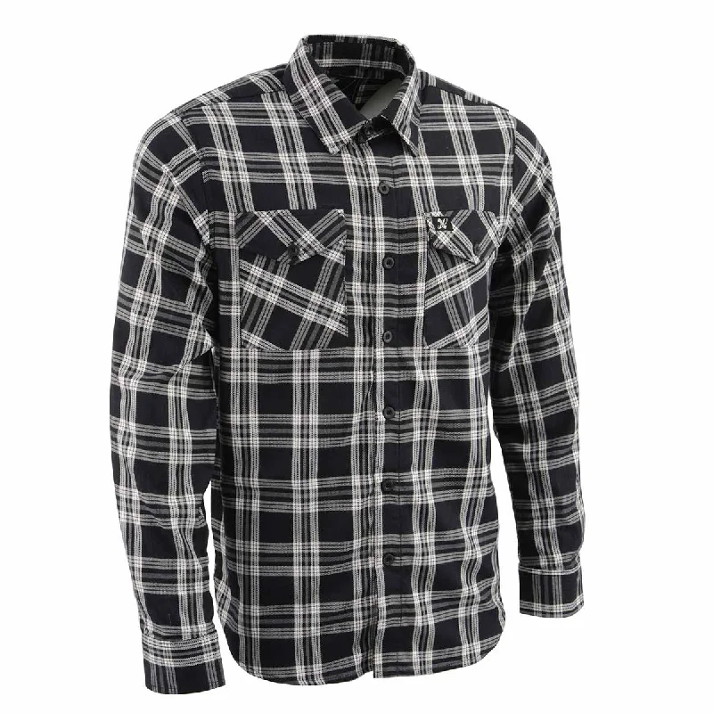 Soft Layers Stylish Shorts Milwaukee Leather Men's Flannel Plaid Shirt Black and White Long Sleeve Cotton Button Down Shirt MNG11646 Soft Layers Stylish Shorts Milwaukee Leather Men's Flannel Plaid Shirt Black and White Long Sleeve Cotton Button Down Shirt MNG11646