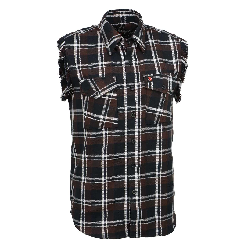 Outdoor Gear Classic Hoodies Milwaukee Leather MNG11693 Men’s Classic Black and Brown Button-Down Flannel Cut Off Frayed Sleeveless Casual Shirt Outdoor Gear Classic Hoodies Milwaukee Leather MNG11693 Men’s Classic Black and Brown Button-Down Flannel Cut Off Frayed Sleeveless Casual Shirt