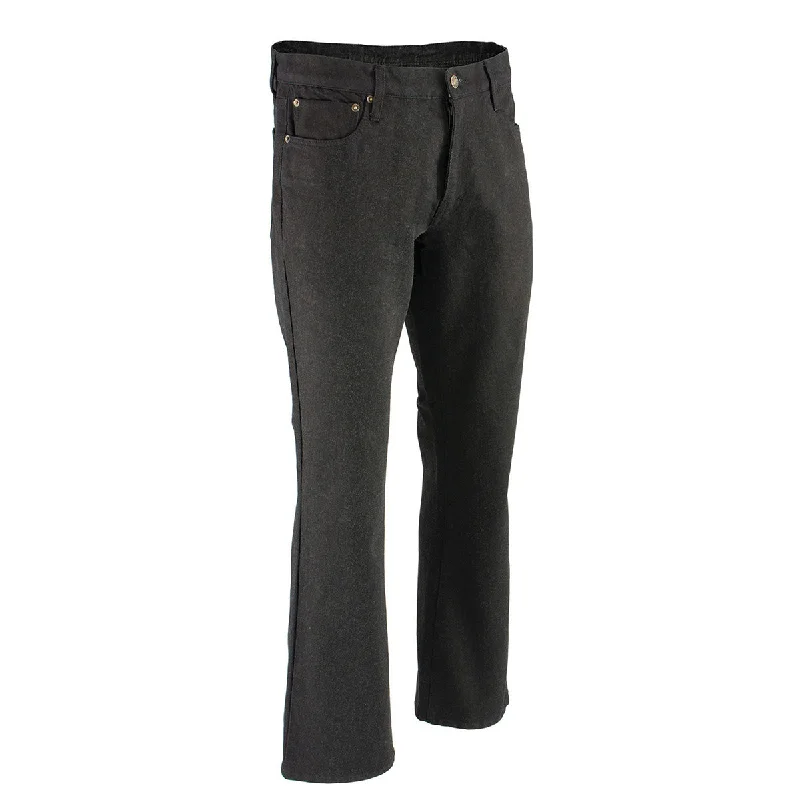Soft Knitwear Sporty Sweatshirts Milwaukee Leather MDM5005 Men's Black 5 Pocket Armored Motorcycle Riding Denim Jeans Reinforced with Aramid Fibers