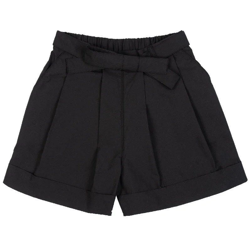 Effortless Gear Premium Pants Wide Cuffed Short - Cotton Typewriter - Black