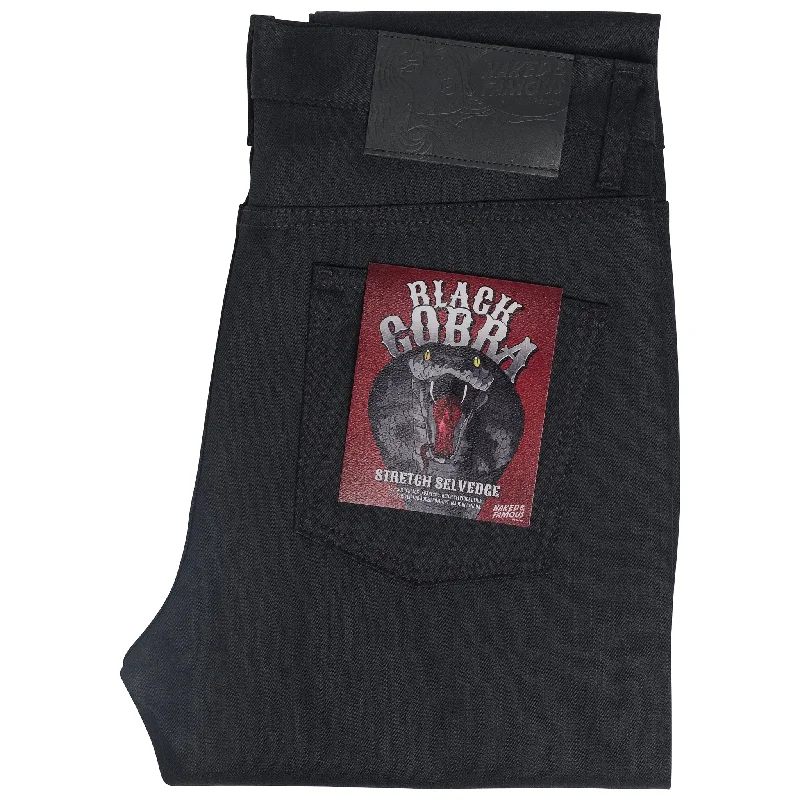 Comfy Sweaters Casual Suits Stacked Guy - Black Cobra Stretch Selvedge