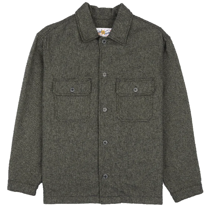 Versatile Outfits Modern Pants Over Shirt - Triple Yarn Twist Brushed Flannel - Forest Green