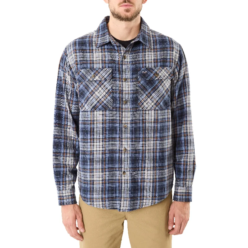 Functional Tops Urban Accessories LONG SLEEVE 2-POCKET PLAID FLANNEL SHIRT WITH PEN-SLOT