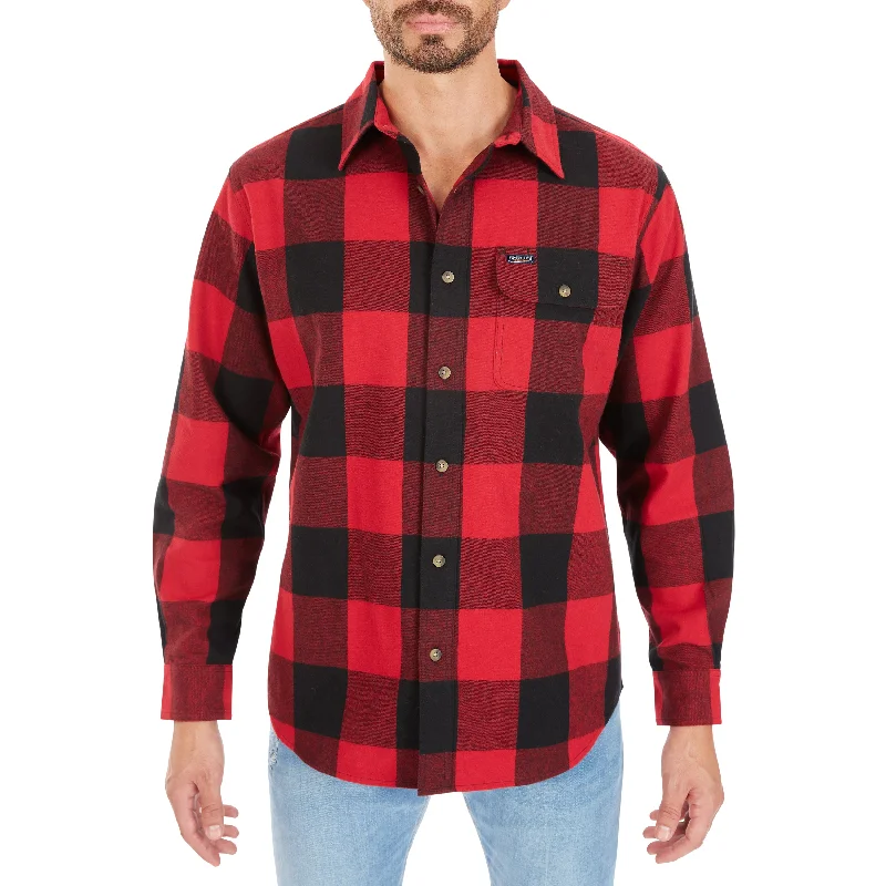 Street-Friendly Wear Sporty Looks POCKET FLANNEL SHIRT