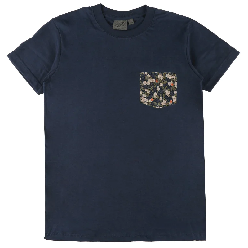 Relaxed Fits Practical Jackets Pocket Tee - Navy - Fruit Print - Navy