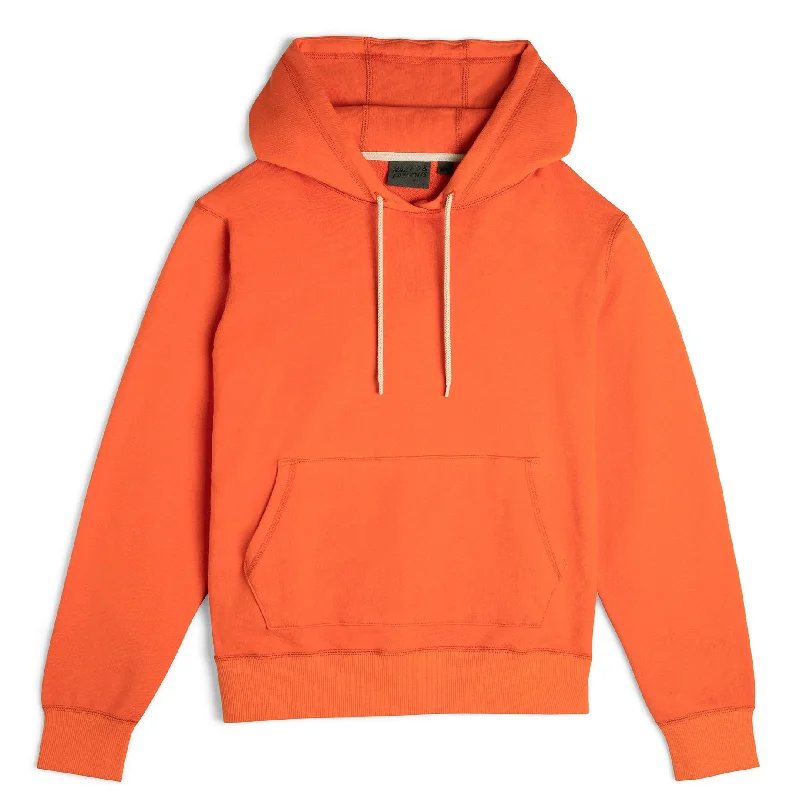 Soft Sweaters Functional Tops Pullover Hoodie - Orange Terry
