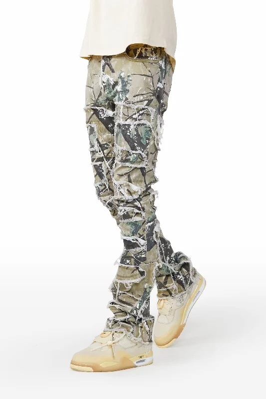 Shake Tree Camo Stacked Flare Jean