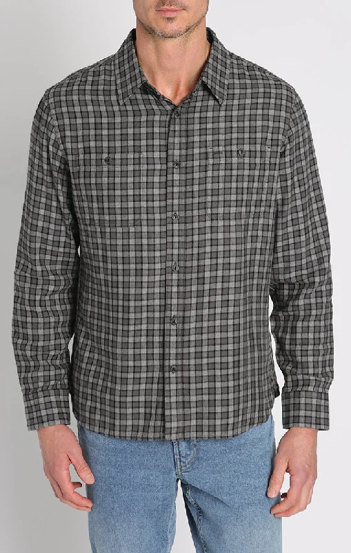 Sport Chic Practical Hoodies Rye Lightweight Flannel Utility Workshirt