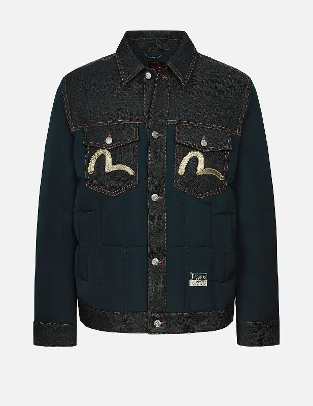 All-Purpose Wear Casual Tops Seagull Metallic Embroidery Regular Fit Down Jacket