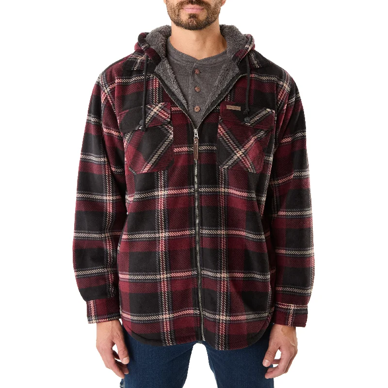 Simple Comfort Fashion Shirts SHERPA-LINED ZIP-FRONT HOODED MICROFLEECE SHIRT-JACKET Simple Comfort Fashion Shirts SHERPA-LINED ZIP-FRONT HOODED MICROFLEECE SHIRT-JACKET
