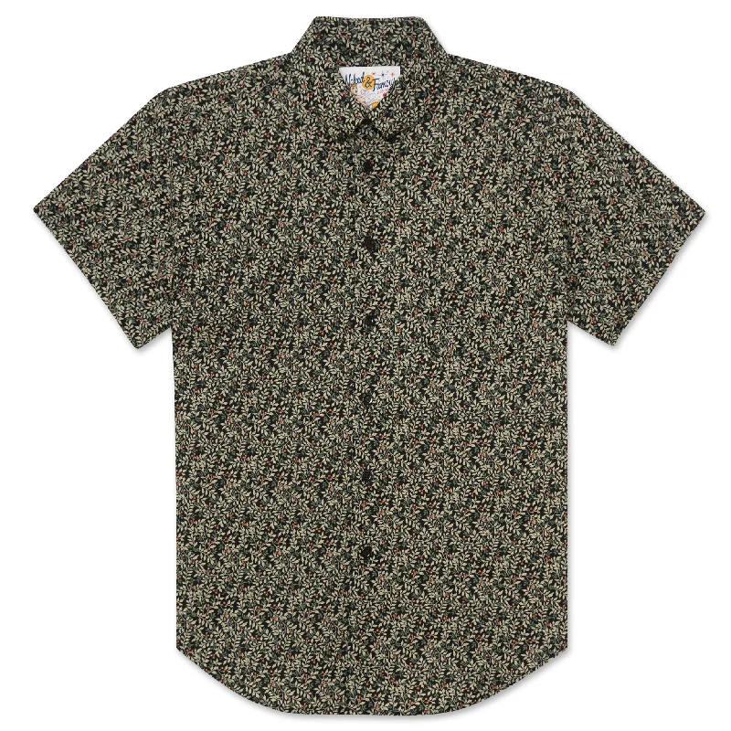 Relaxed Wearables Casual Jackets Short Sleeve Easy Shirt - Nuts & Berry -Black
