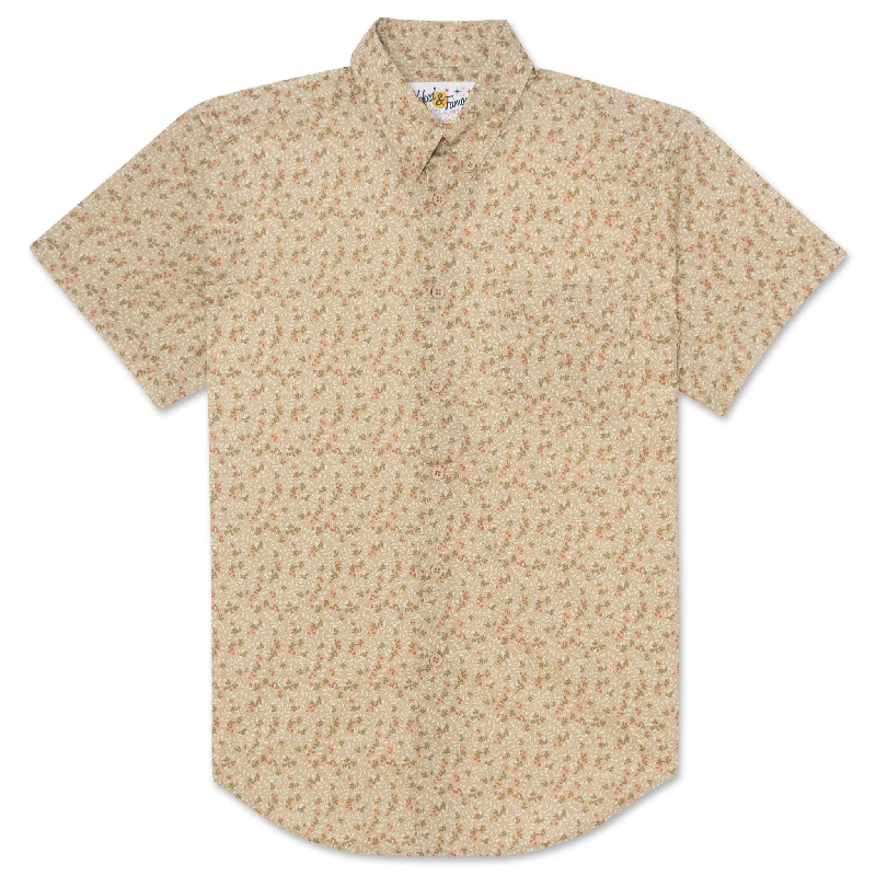 Versatile Wardrobe Classic Shorts Short Sleeve Easy Shirt - Nuts & Berry - Milk Tea