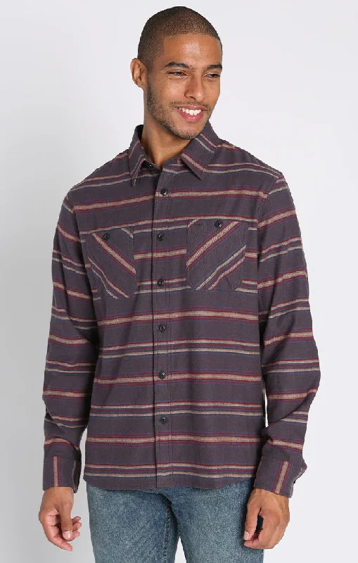 BROWN STRETCH PLAID