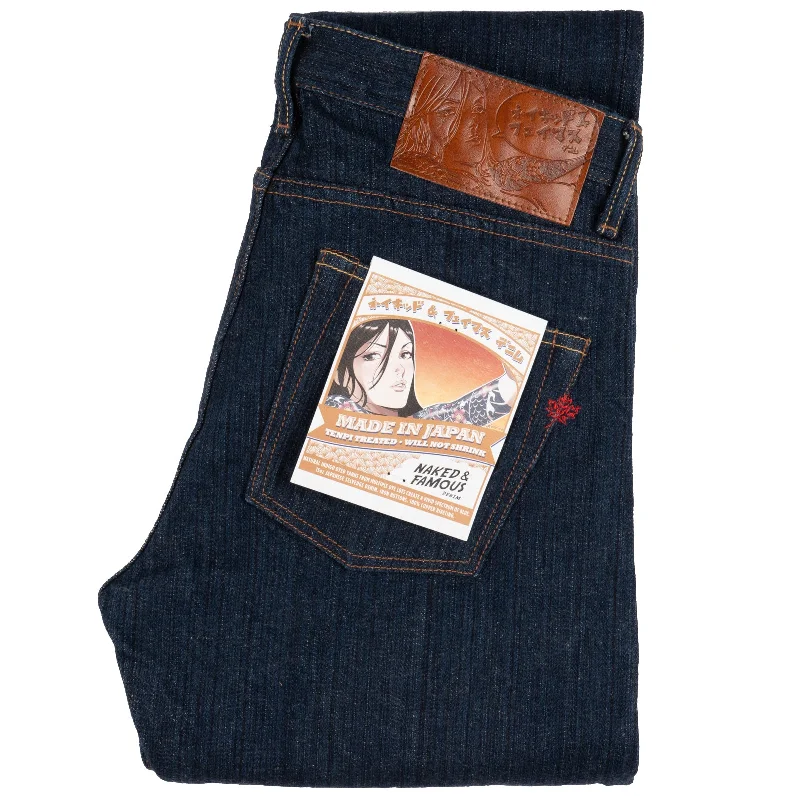 Street Fashion Warm Sweaters Super Guy - MIJ9 - "Tennen Ai" Natural Indigo Slub Selvedge