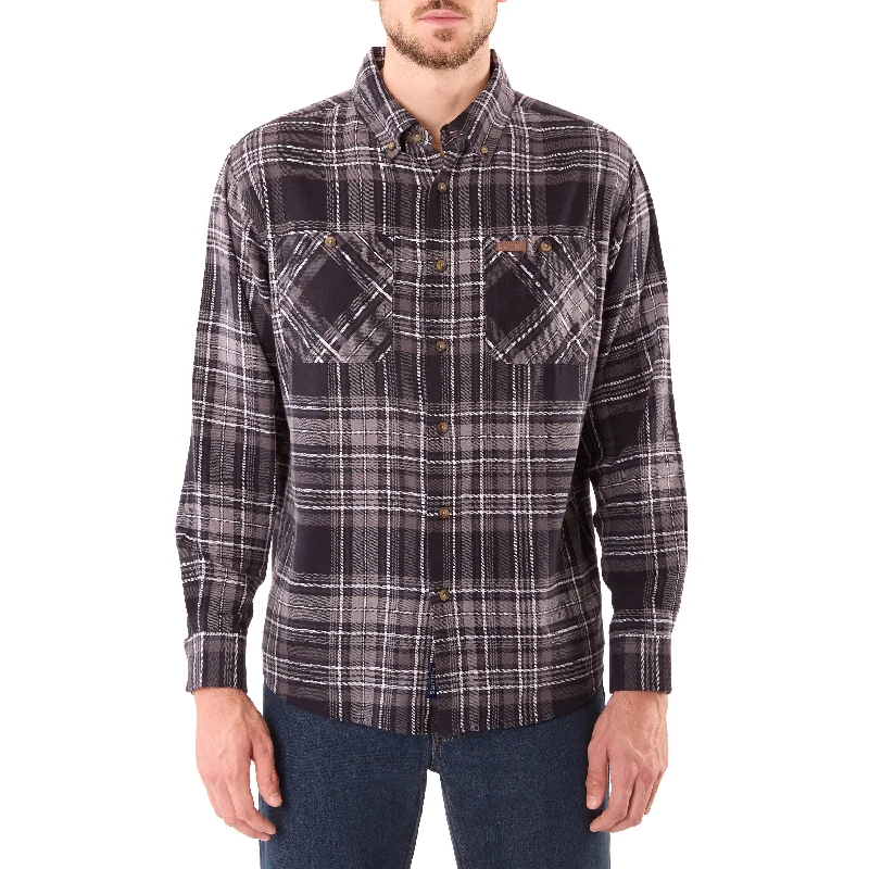 Active Essentials Cozy Sweaters TWO-POCKET BUTTON DOWN FLANNEL SHIRT