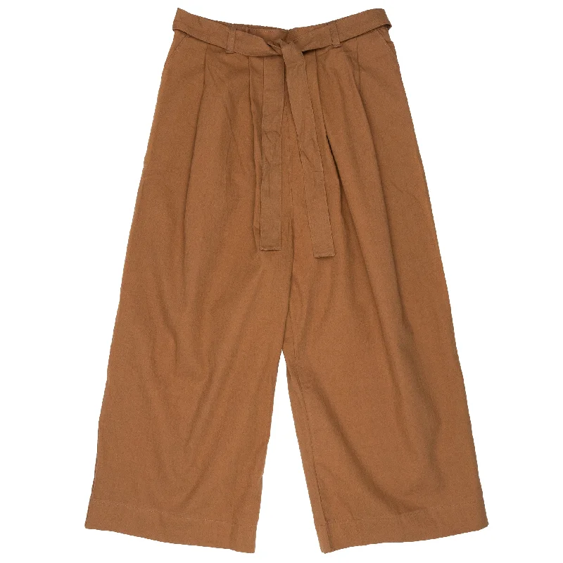 Casual Sneakers Relaxed Sweaters Wide Pant - Camel Rinsed Oxford