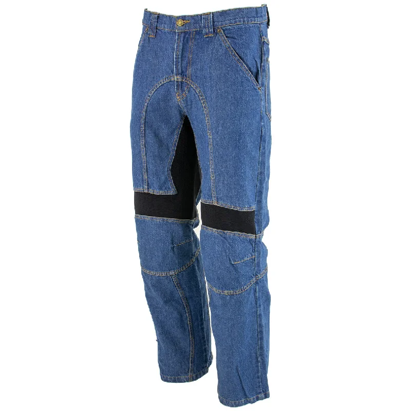 Comfy Sweaters Fashionable Hoodies Xelement 055029 Men's Classic Fit Blue Denim Motorcycle Racing Pants with X-Armor Protection